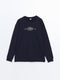 Crew Neck Printed Long Sleeve Boy T-shirt